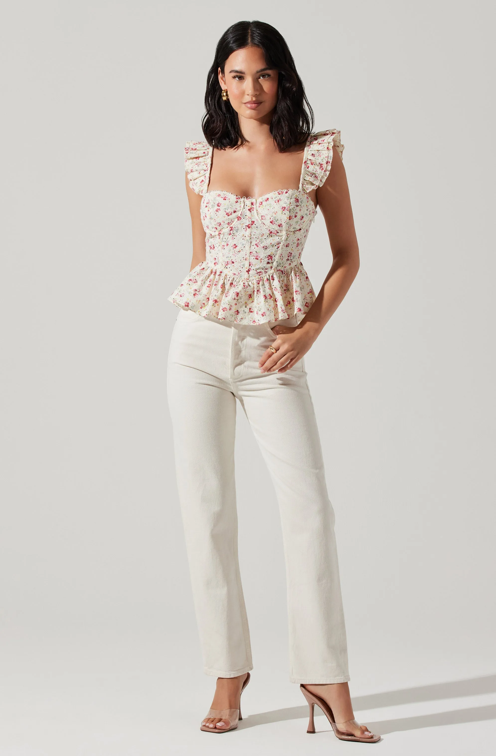 Baylin Floral Peplum Top sold by Astr product image thumbnail 2