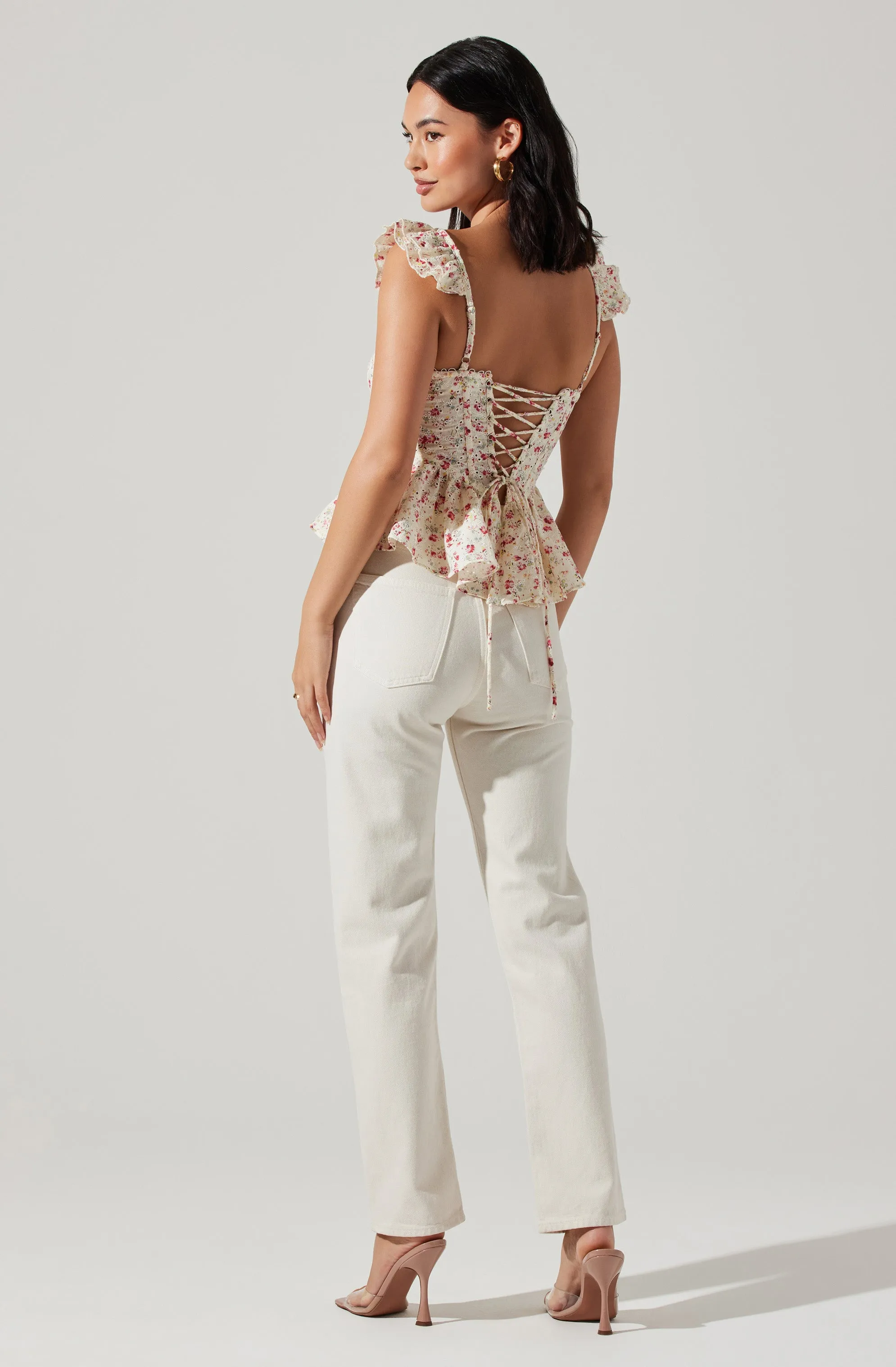 Baylin Floral Peplum Top sold by Astr product image thumbnail 5