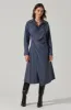Flykra Asymmetrical Wrap Midi Dress sold by Astr