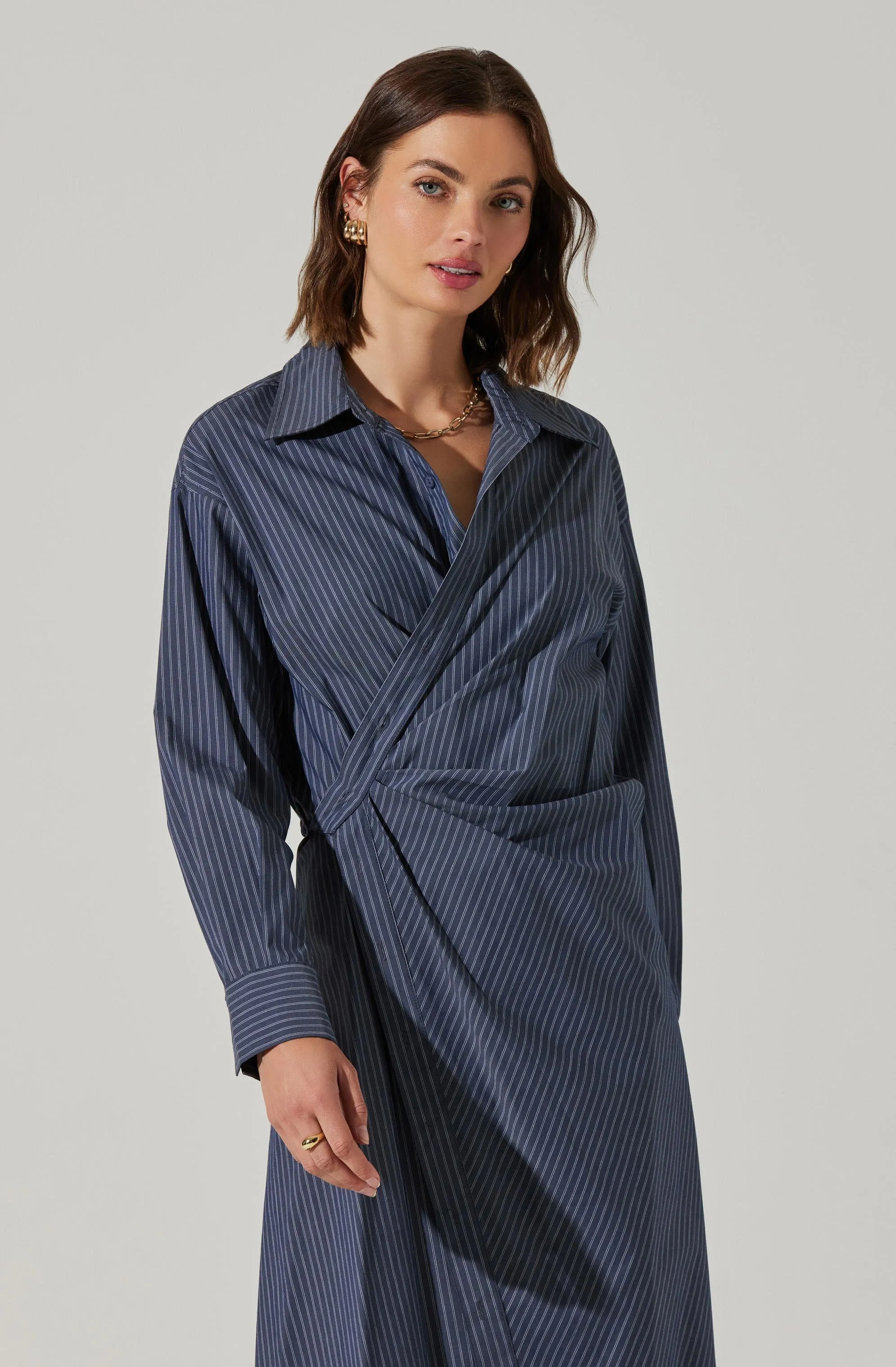 Flykra Asymmetrical Wrap Midi Dress sold by Astr product image thumbnail 2