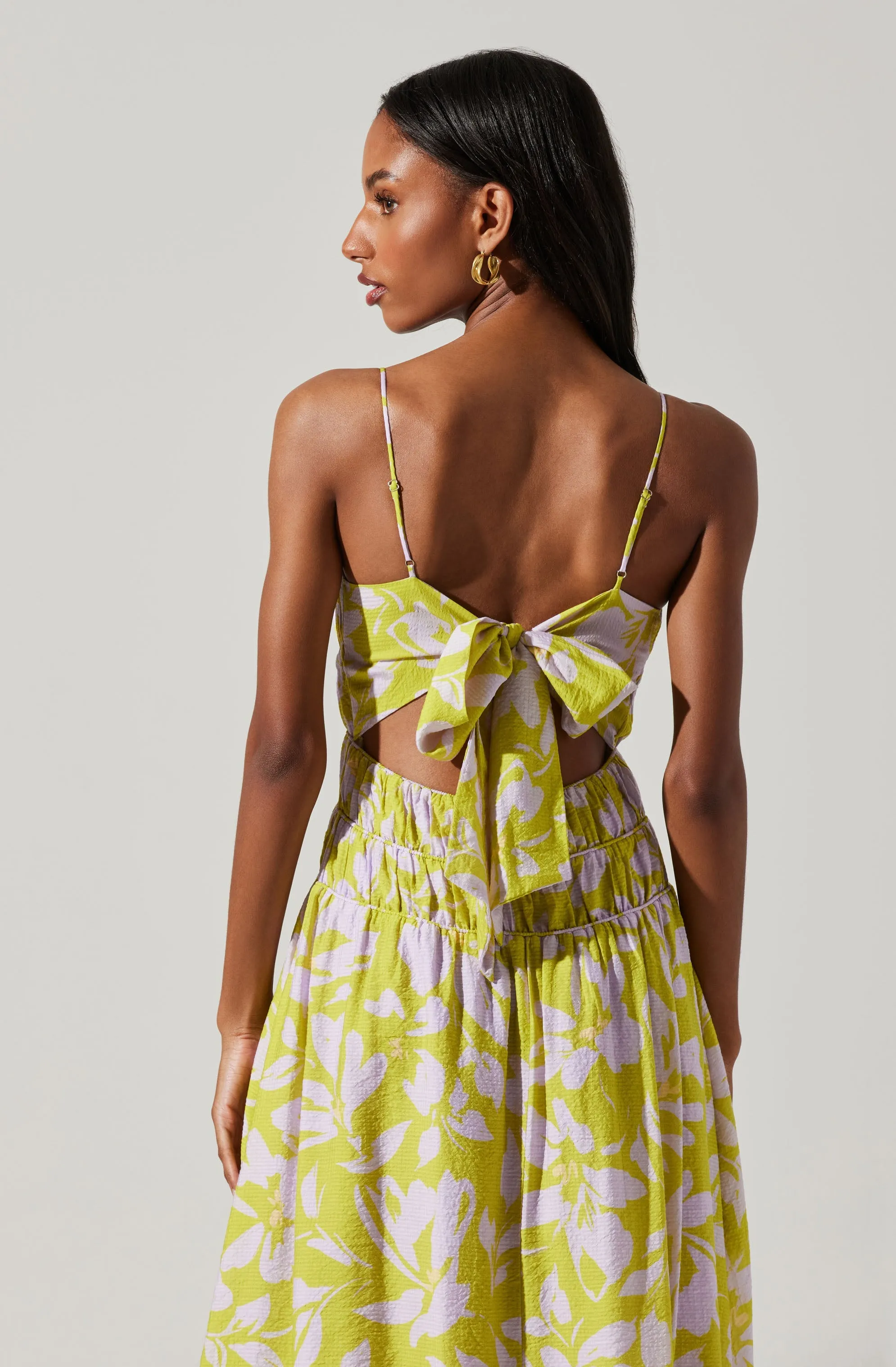 Andrina Floral Smocked Midi Dress sold by Astr product image thumbnail 5