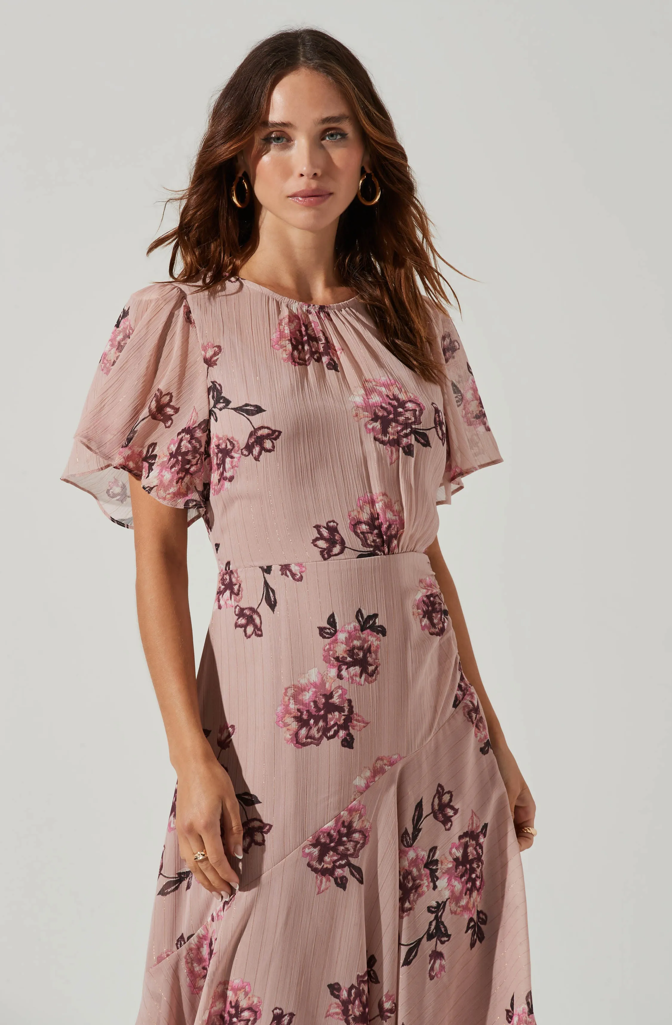 Flutter Sleeve Midi Dress sold by Astr product image thumbnail 5