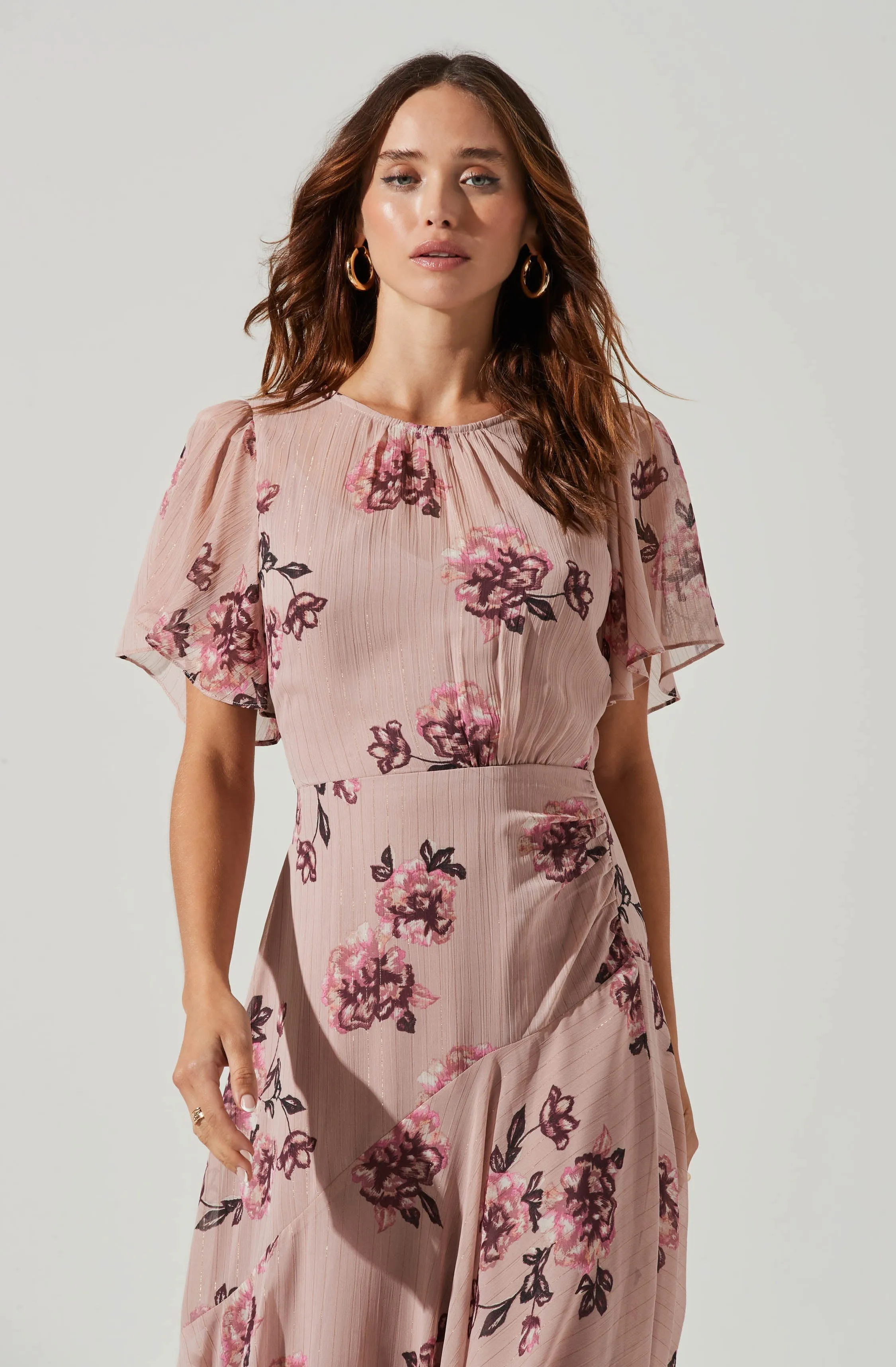 Flutter Sleeve Midi Dress sold by Astr product image thumbnail 2