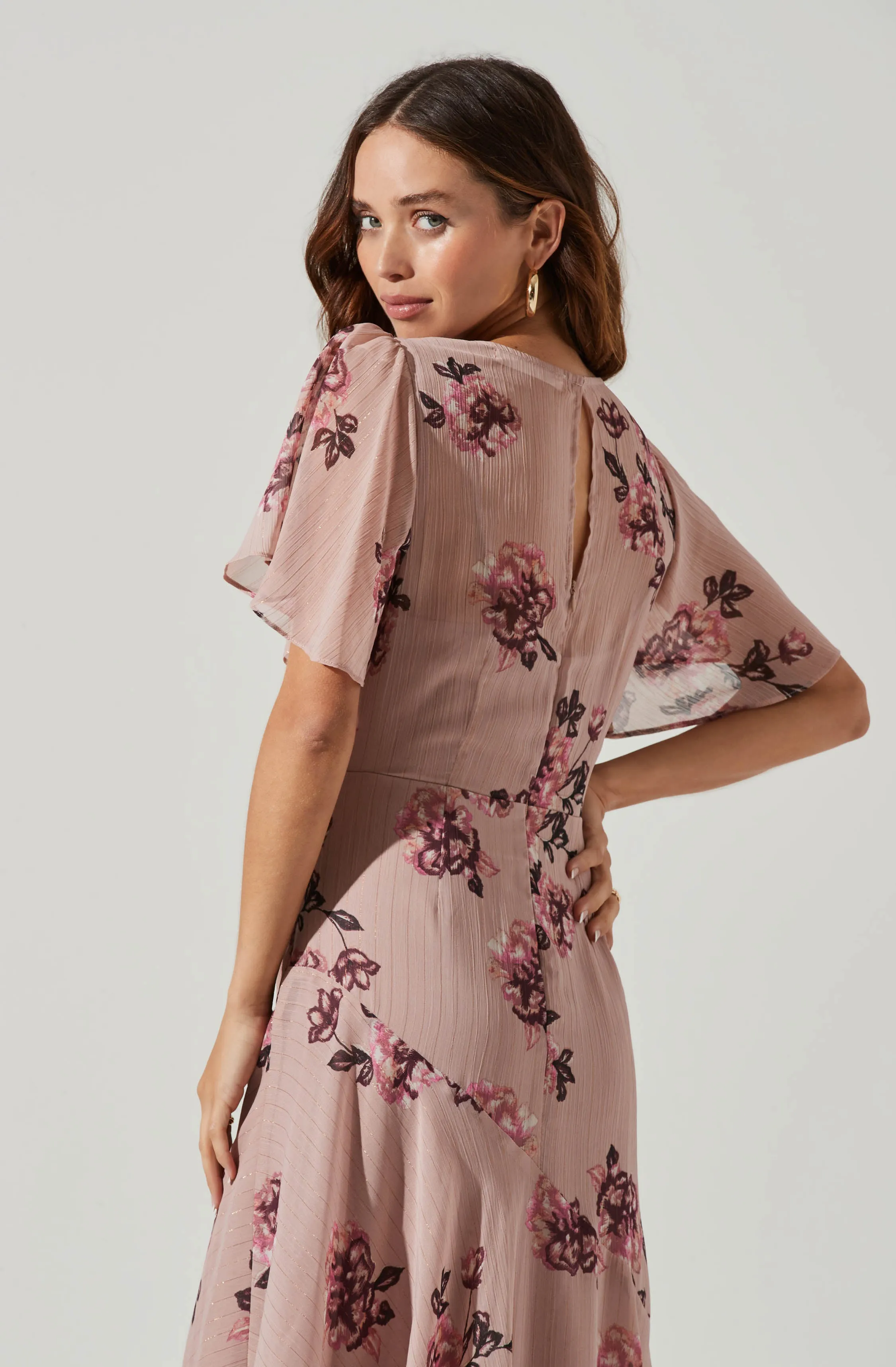Flutter Sleeve Midi Dress sold by Astr product image thumbnail 3