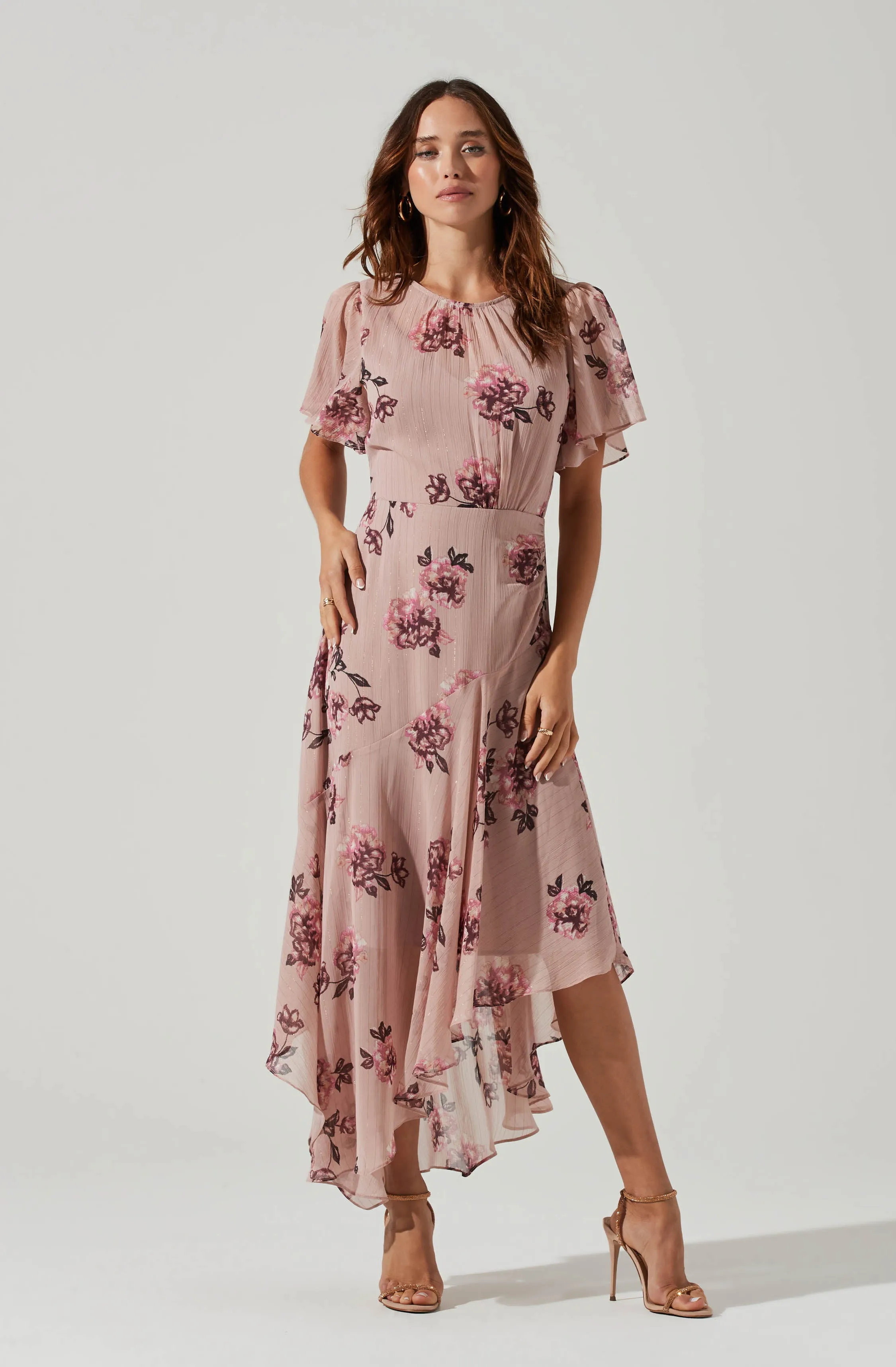Flutter Sleeve Midi Dress sold by Astr product image thumbnail 4