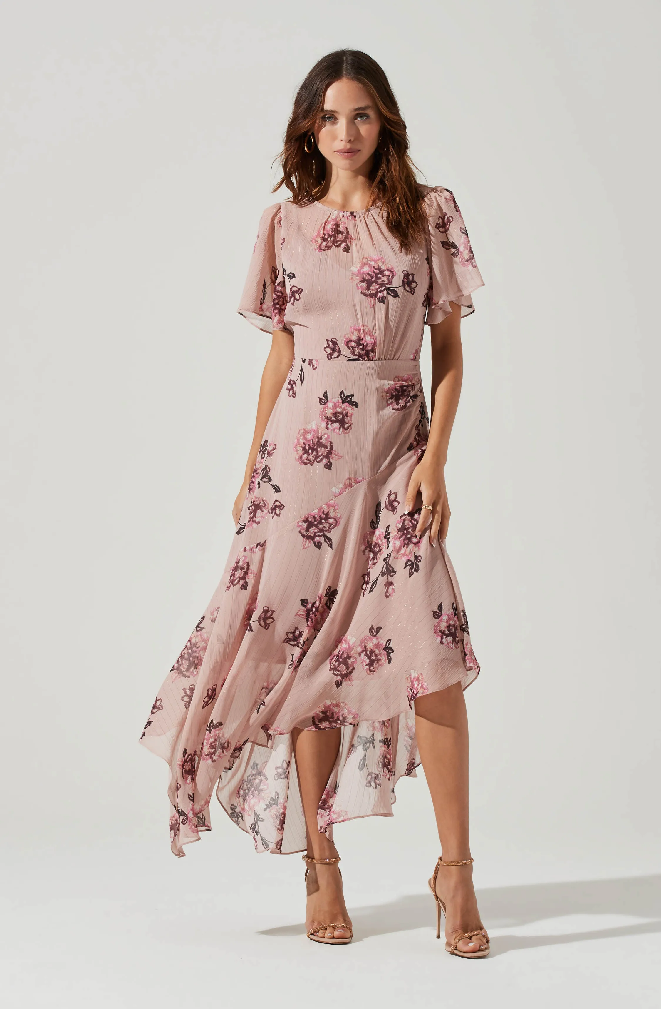 Flutter Sleeve Midi Dress sold by Astr