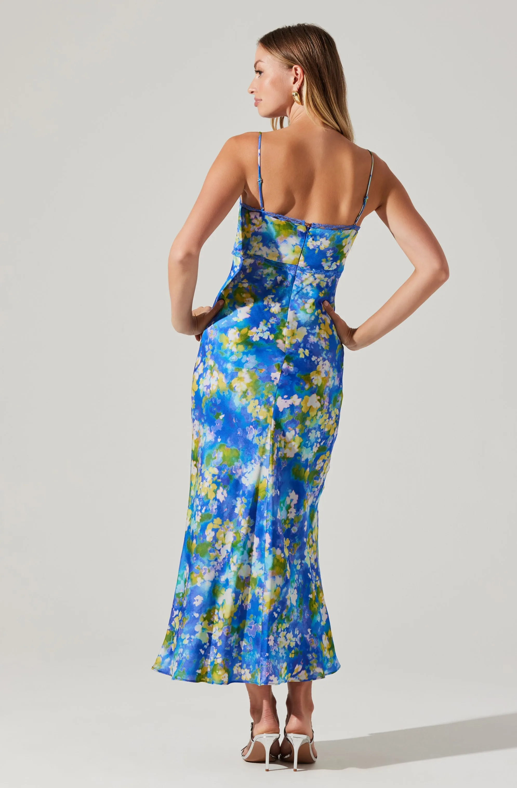Florianne Floral Satin Maxi Dress sold by Astr product image thumbnail 5