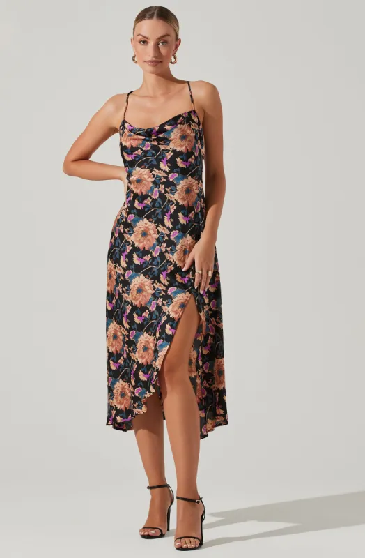 Gaia Floral Midi Dress sold by Astr