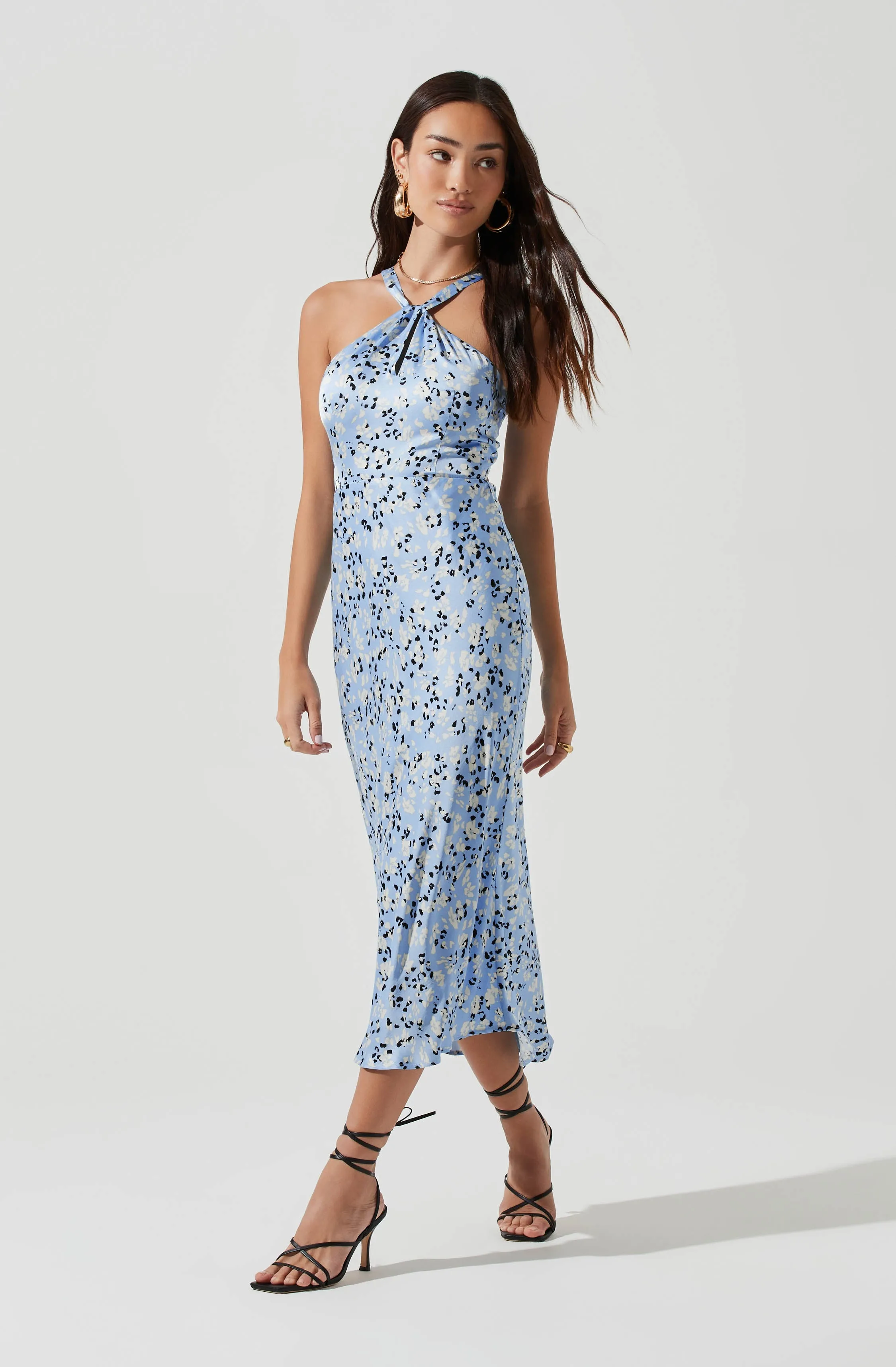 Sandrine Abstract Halter Midi Dress sold by Astr product image thumbnail 3