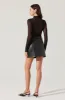 Mock Neck Mesh Contrast Top sold by Astr