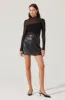 Mock Neck Mesh Contrast Top sold by Astr