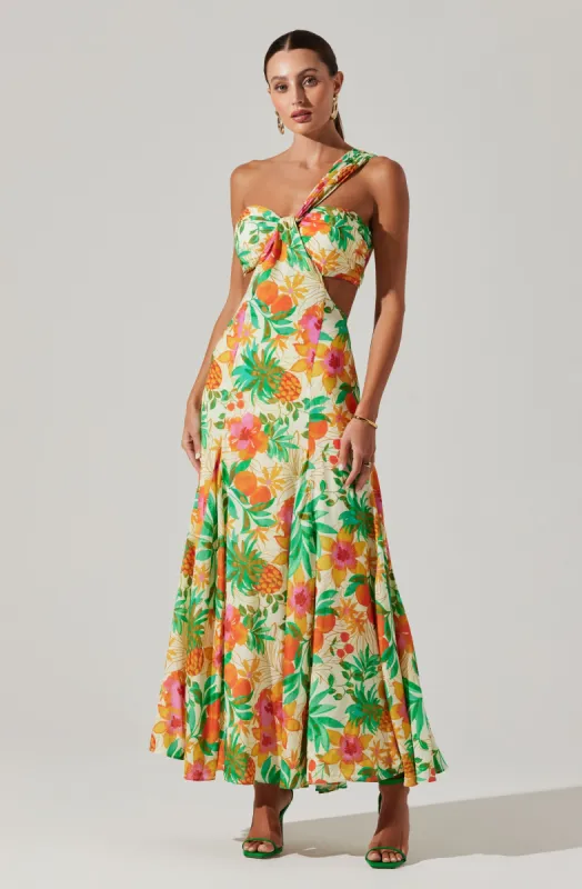 Mezcal One Shoulder Maxi Dess sold by Astr