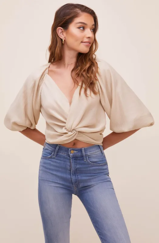 Raisa Twist Front Top sold by Astr