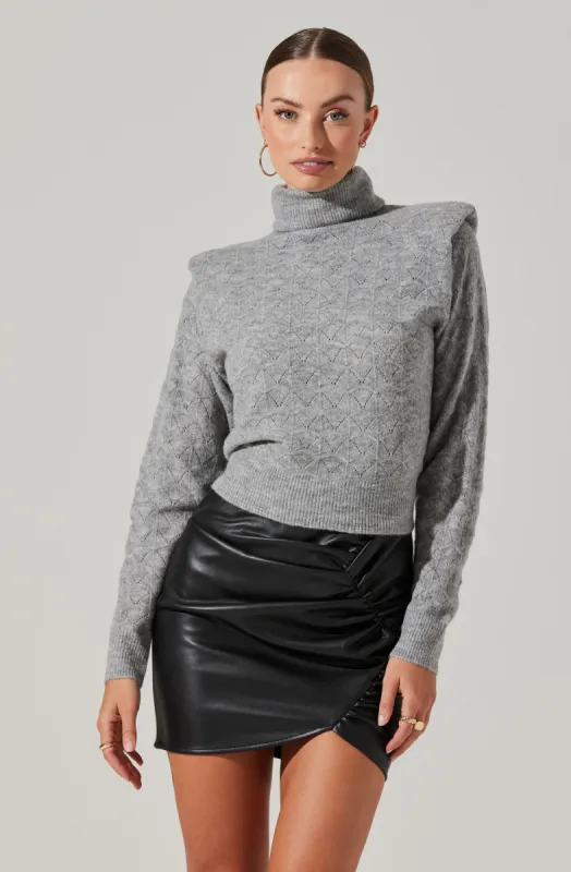 Textured Turtleneck Sweater sold by Astr