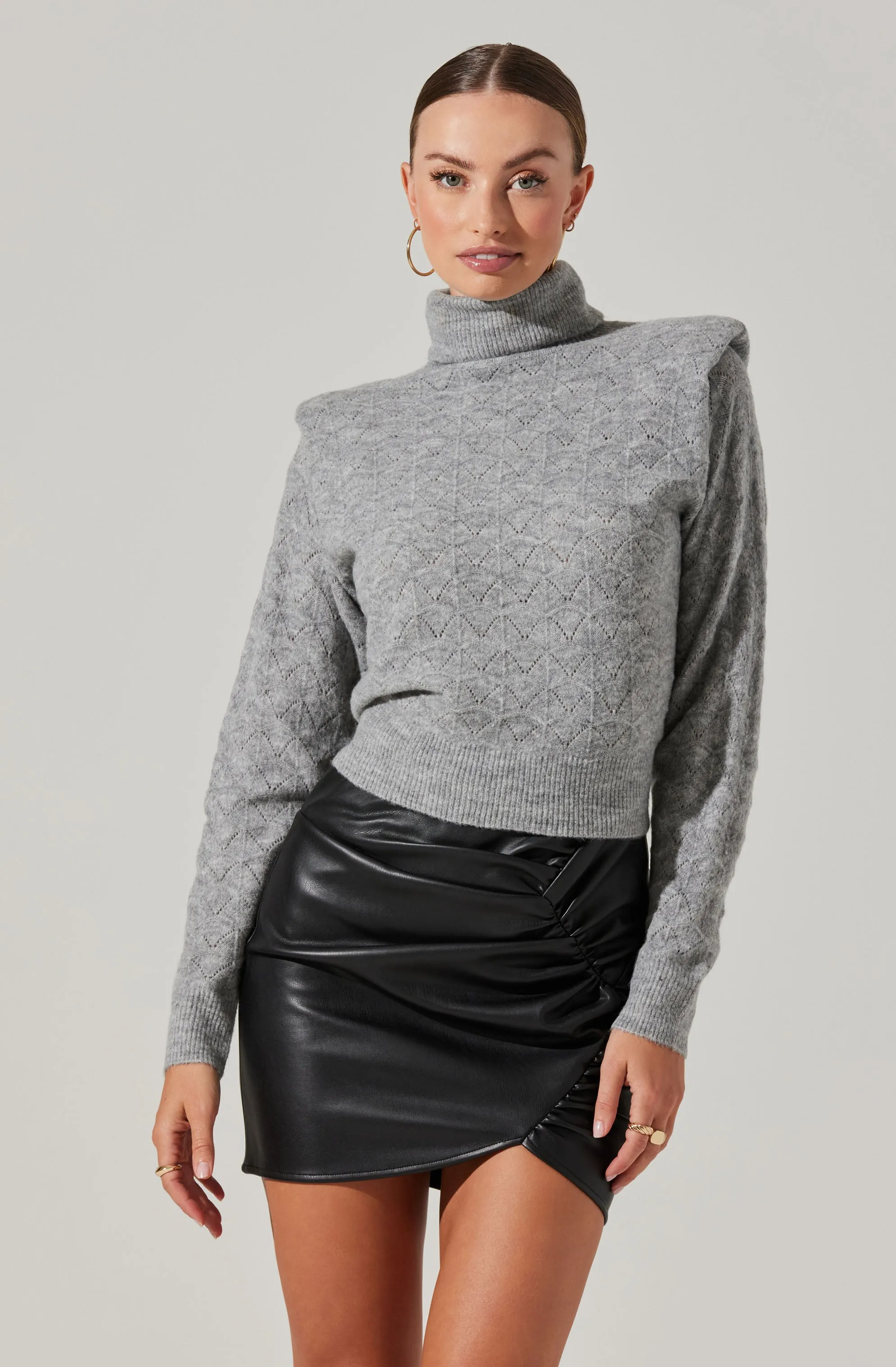 Textured Turtleneck Sweater sold by Astr