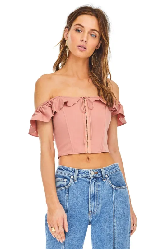 Abella Off Shoulder Top sold by Astr