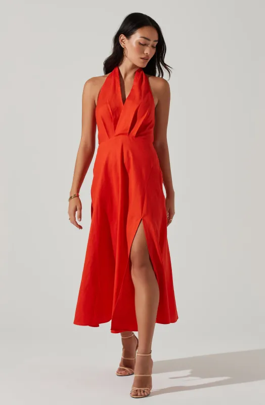 Keava Halter Midi Dress sold by Astr