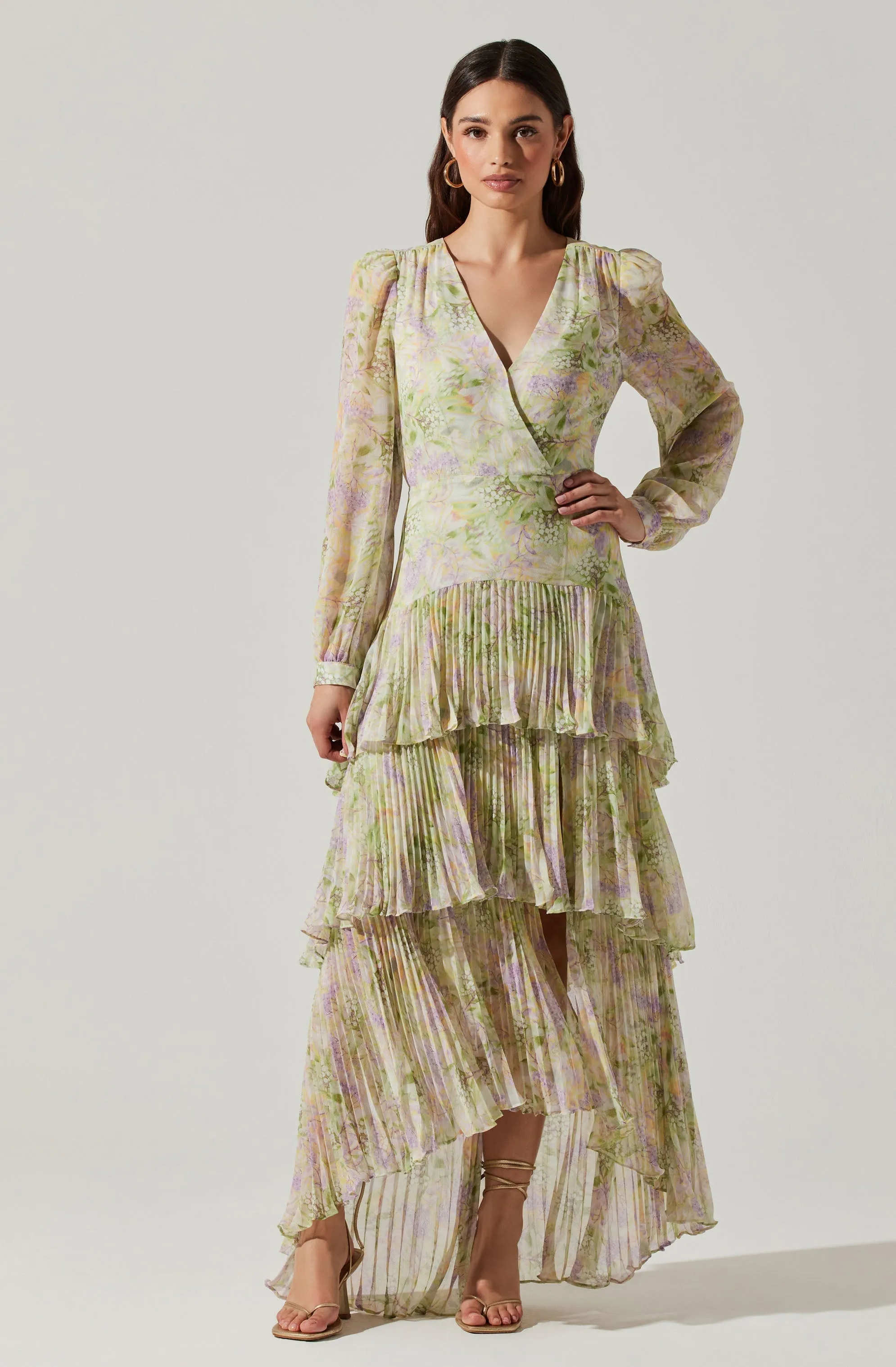 Innessa Long Sleeve Tiered Maxi Dress sold by Astr product image thumbnail 3