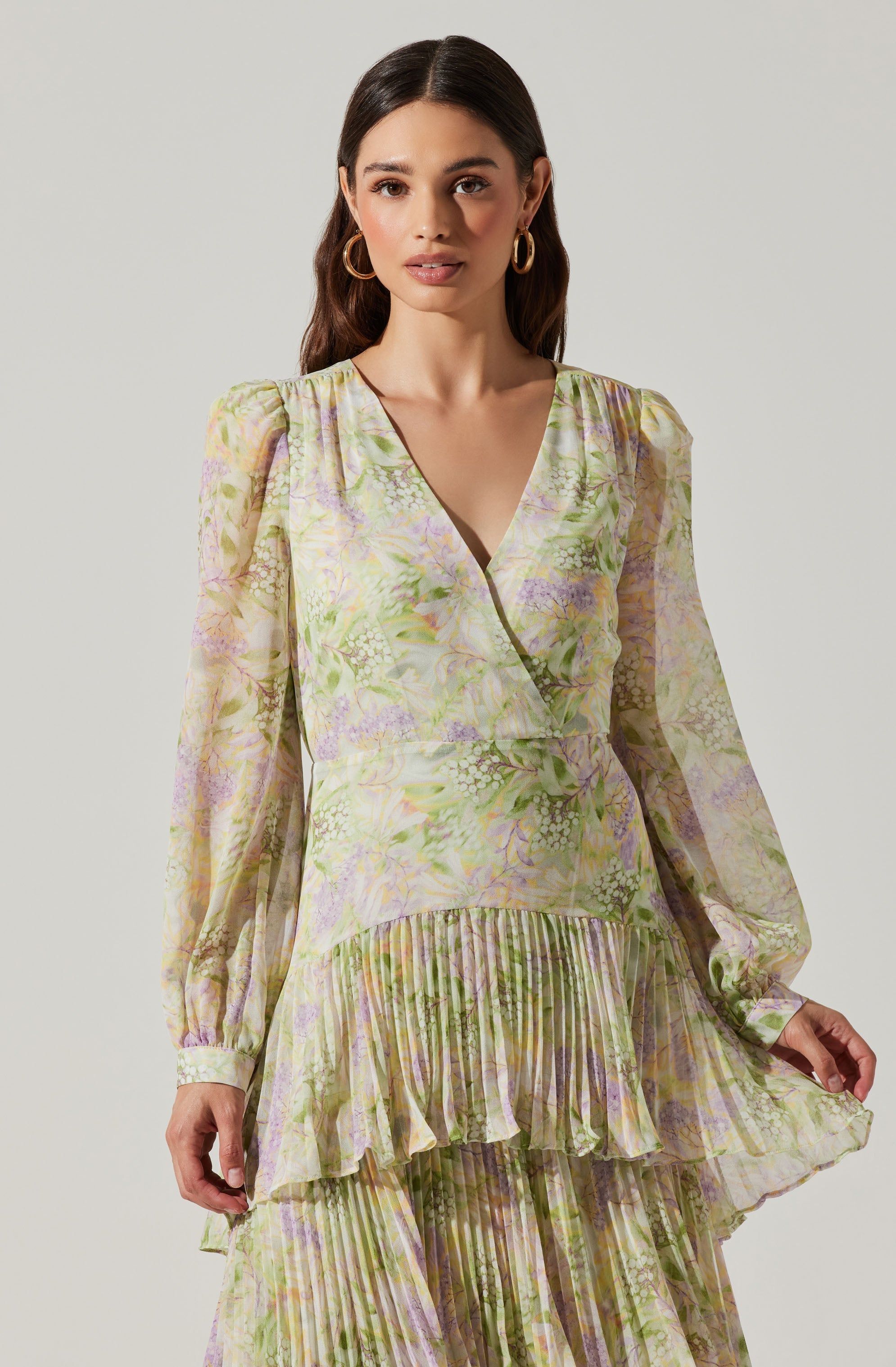 Innessa Long Sleeve Tiered Maxi Dress sold by Astr product image thumbnail 2