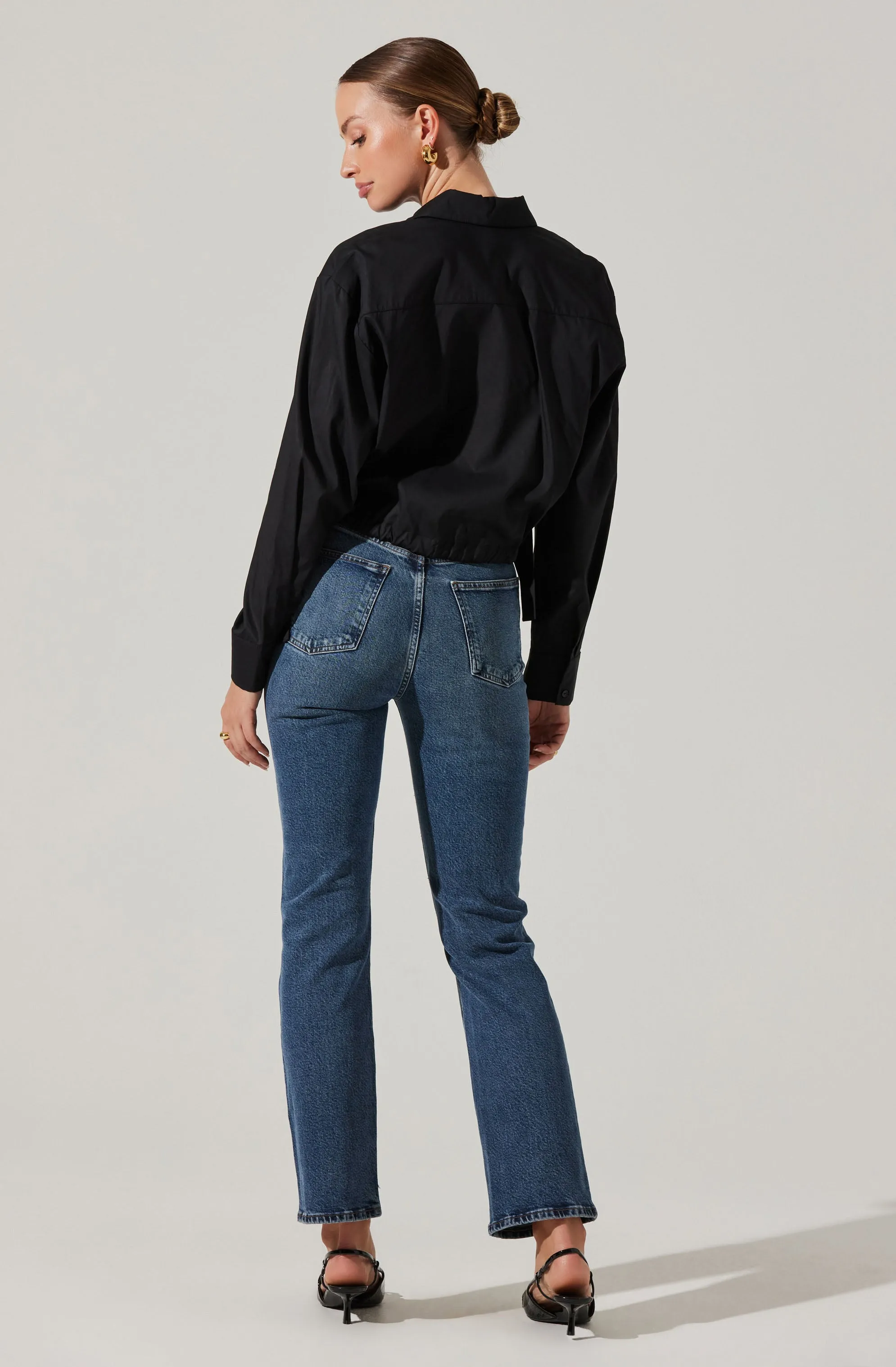 Cyril Cinch Waist Button-Up Top sold by Astr product image thumbnail 4