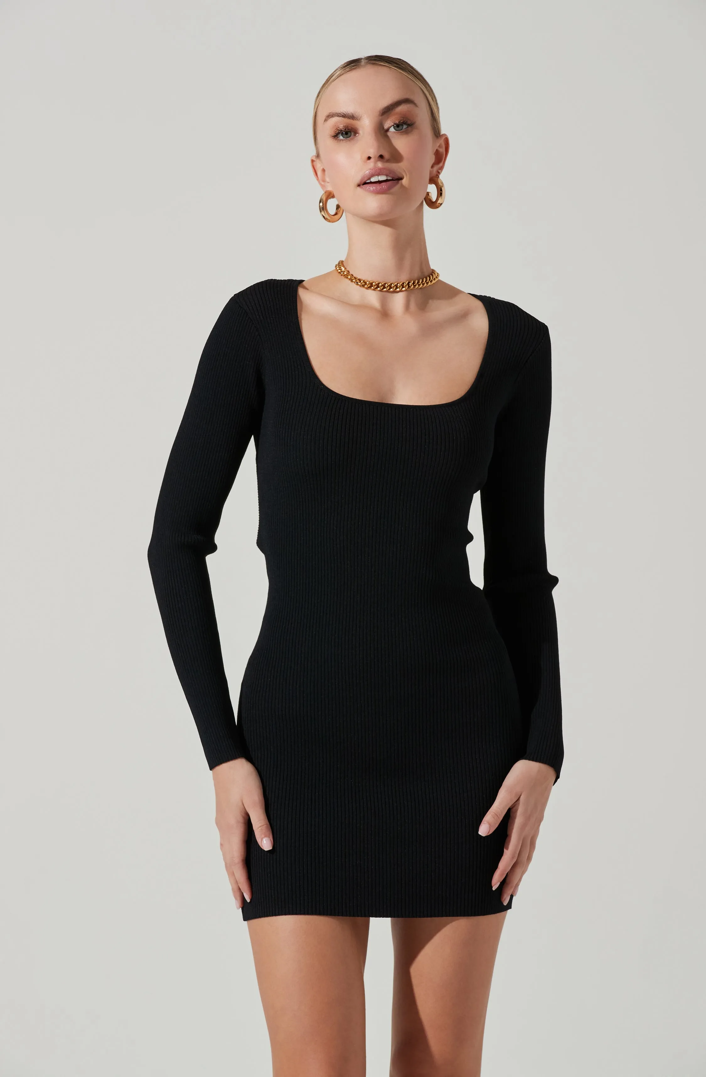 Lorena Strappy Back Long Sleeve Mini Dress sold by Astr product image thumbnail 2
