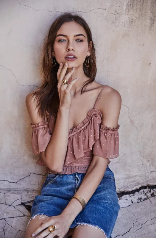 Lilian Off Shoulder Top sold by Astr