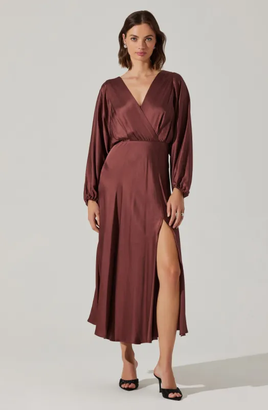 Kimiko V-Neck Midi Dress sold by Astr