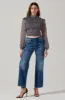 Floral Puff Sleeve Mock Neck Top sold by Astr