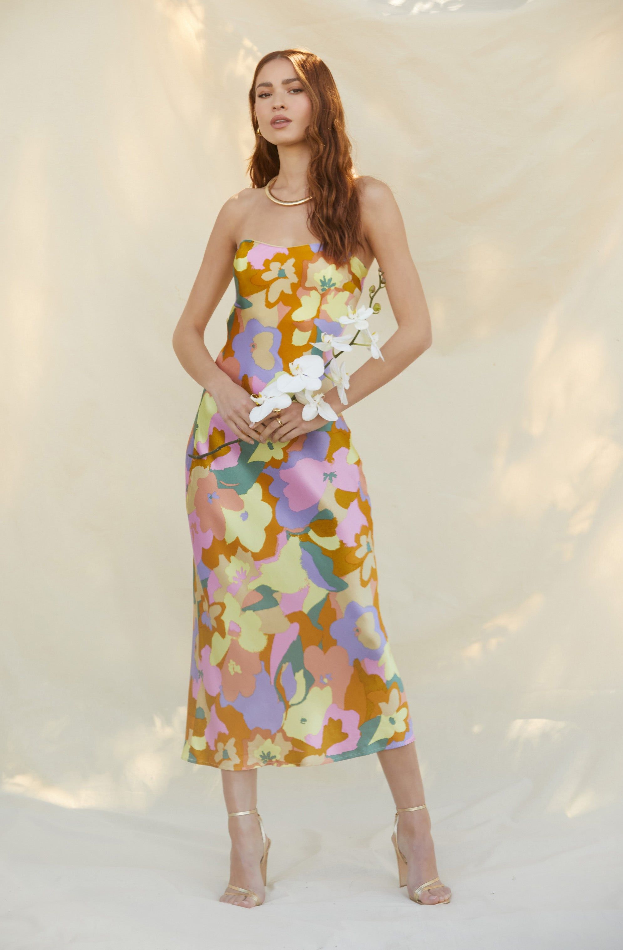 Annabeth Floral Strapless Midi Dress sold by Astr product image thumbnail 6