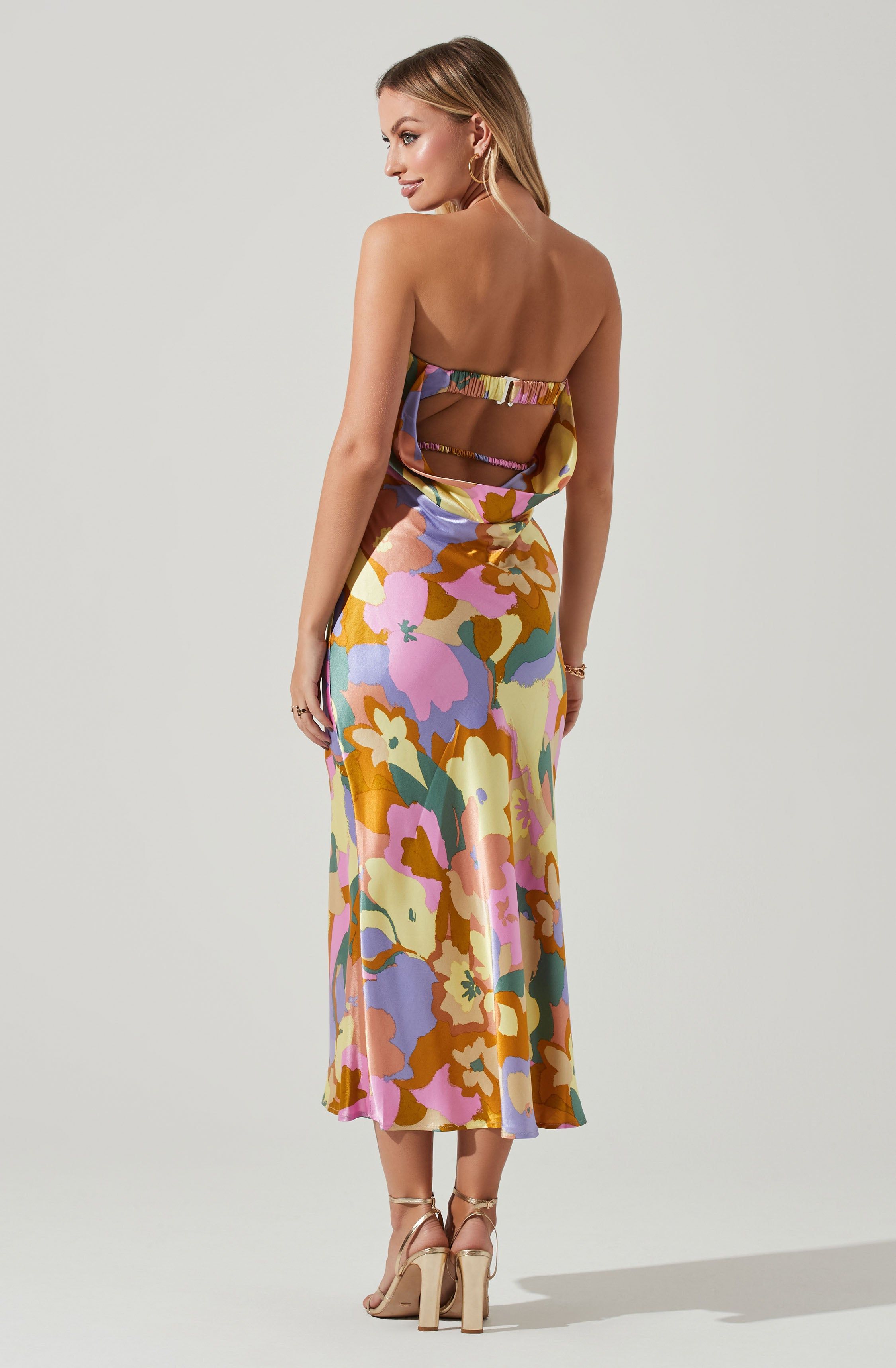 Annabeth Floral Strapless Midi Dress sold by Astr product image thumbnail 5