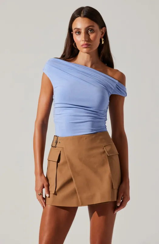 Fiora Asymmetrical Bodysuit sold by Astr