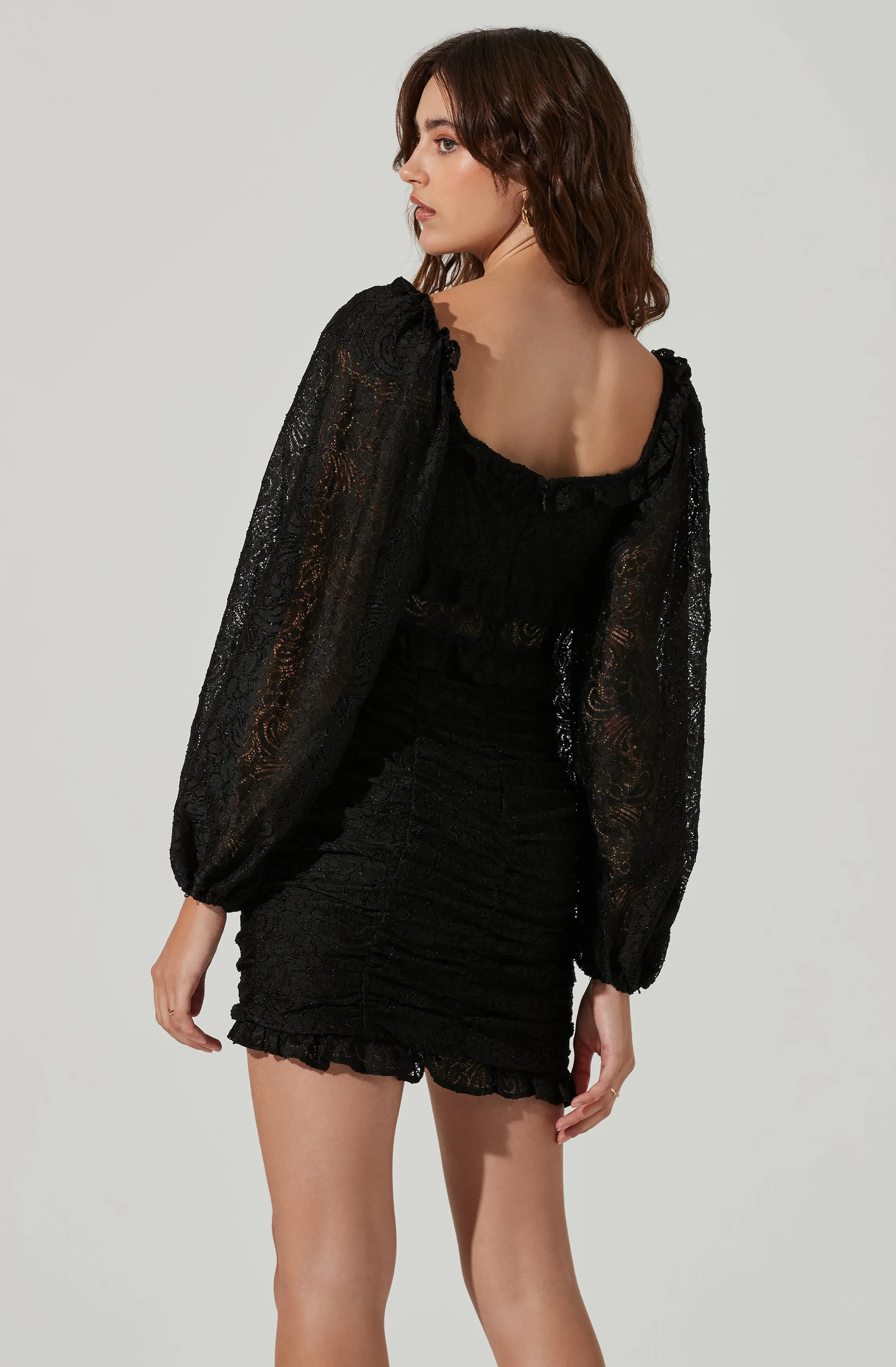 Chrisley Lace Corset Long Sleeve Mini Dress sold by Astr product image thumbnail 5