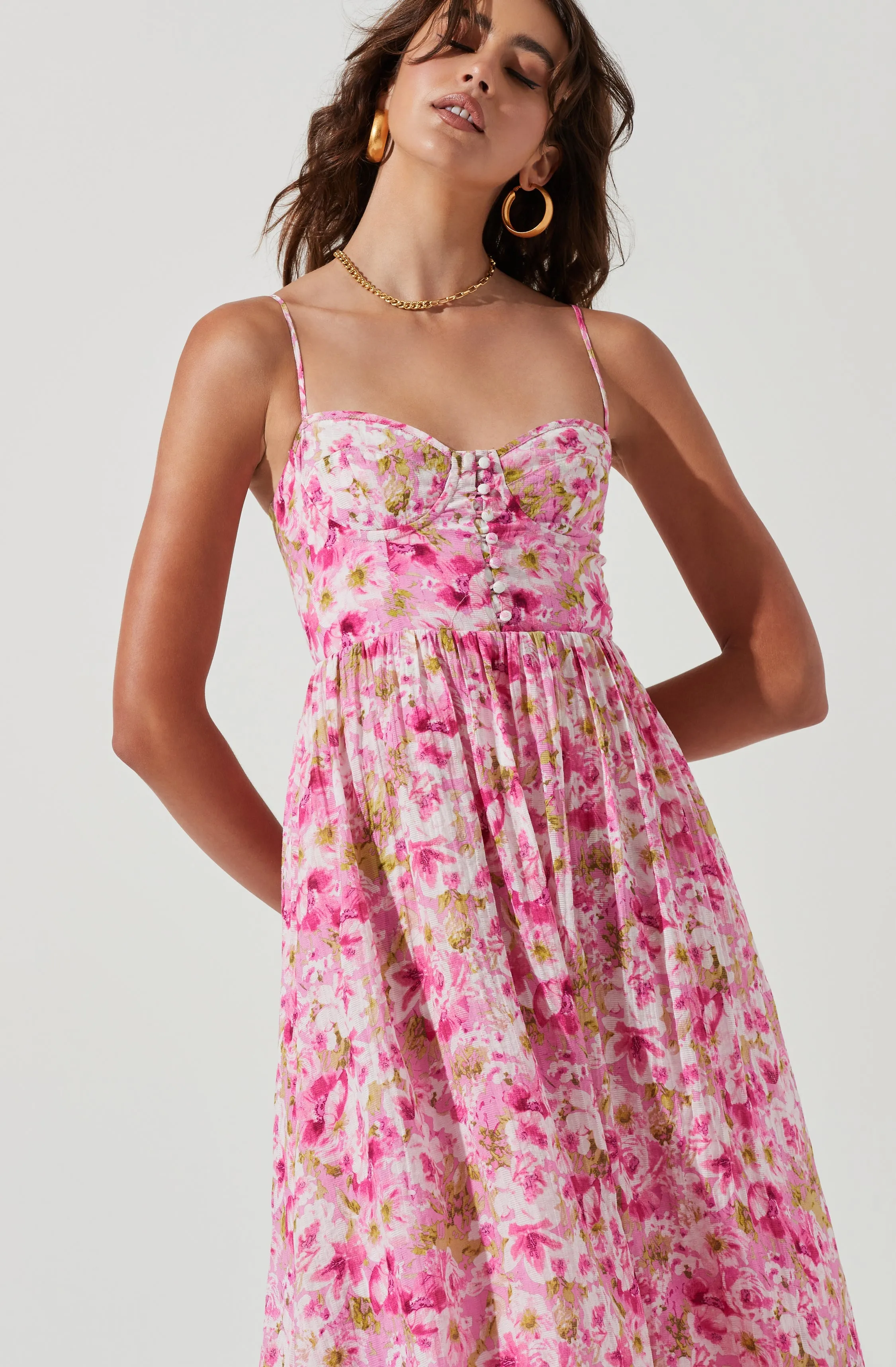 Ferreira Floral Bustier Midi Dress sold by Astr product image thumbnail 3