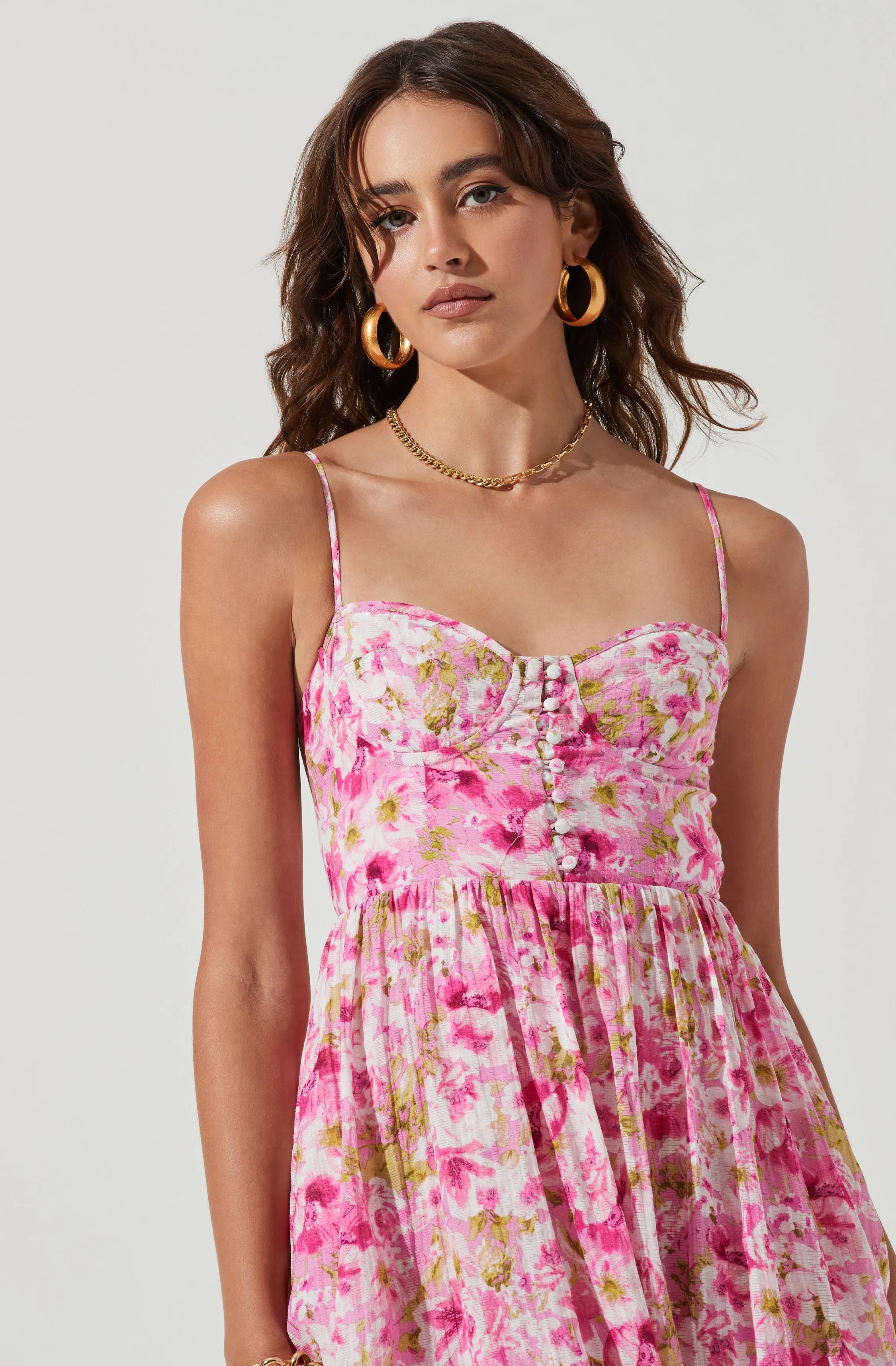 Ferreira Floral Bustier Midi Dress sold by Astr product image thumbnail 4
