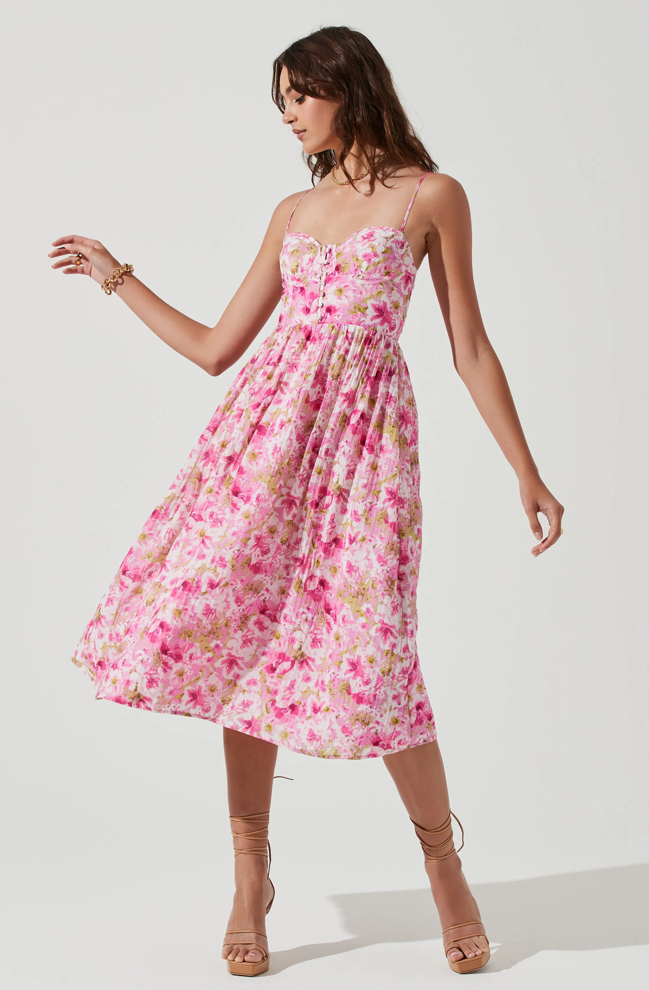 Ferreira Floral Bustier Midi Dress sold by Astr product image thumbnail 2