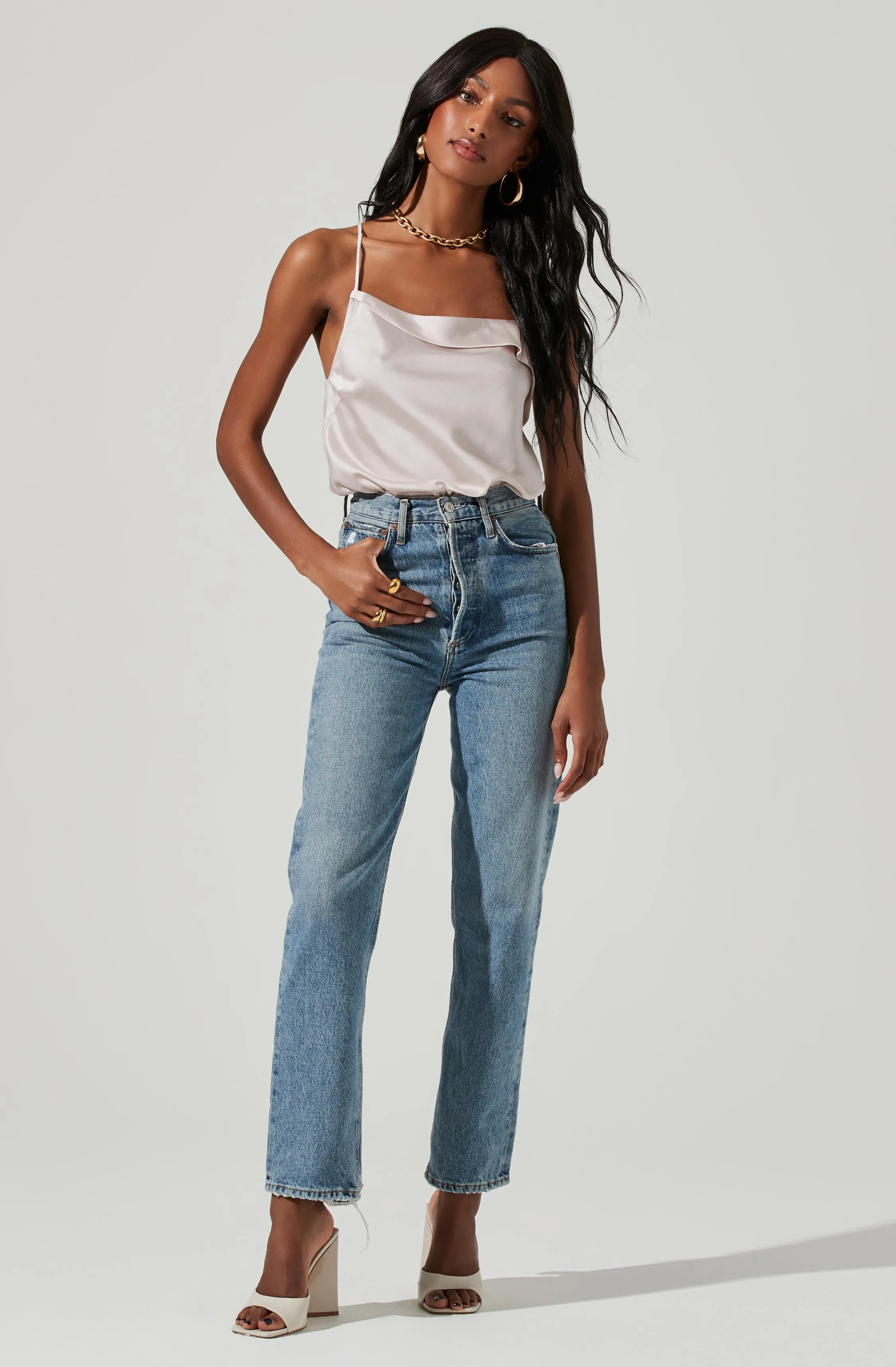 Drape Front Cami Bodysuit sold by Astr product image thumbnail 5