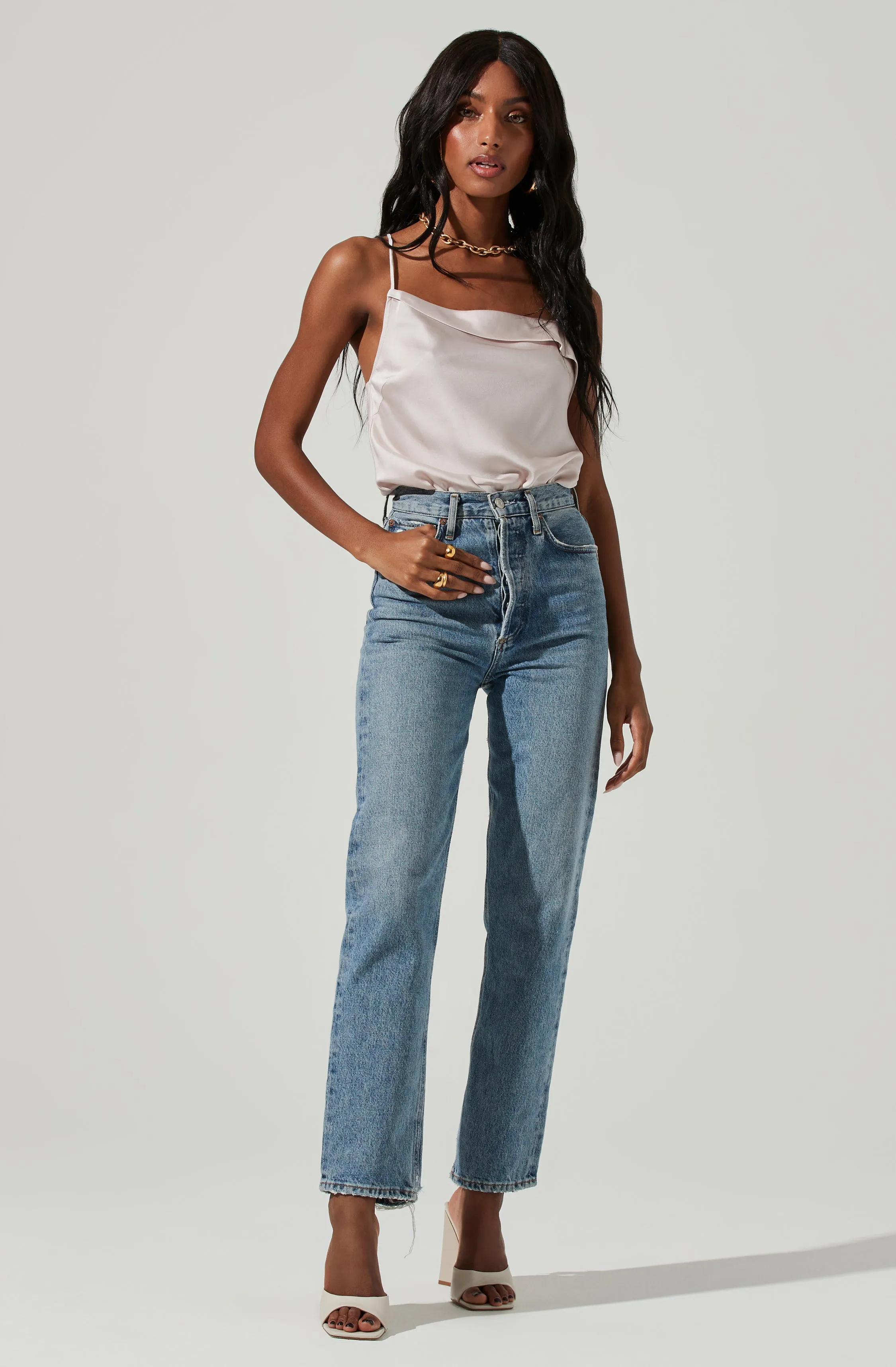 Drape Front Cami Bodysuit sold by Astr product image thumbnail 2