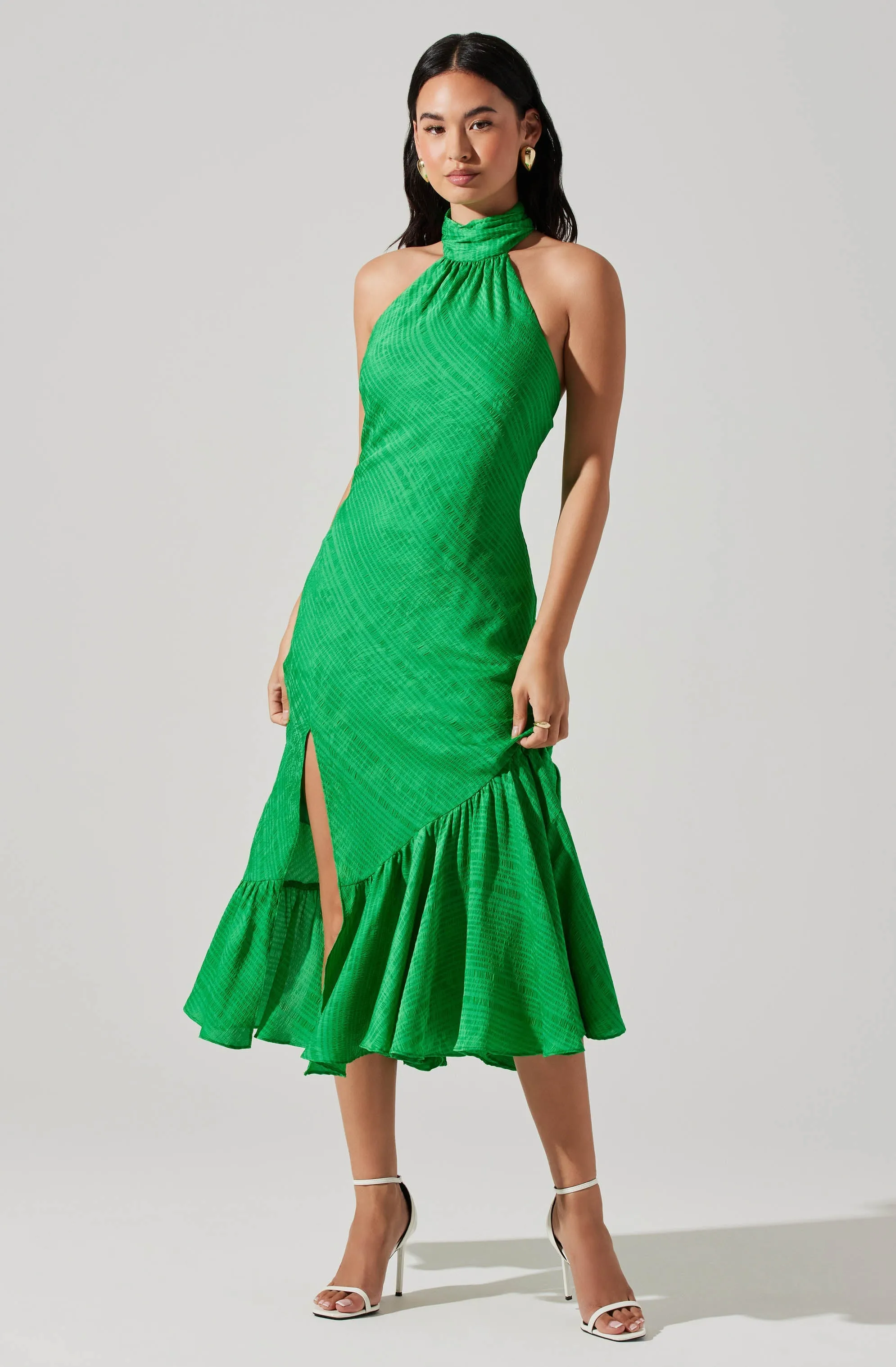 Caspia Halter Midi Dress sold by Astr