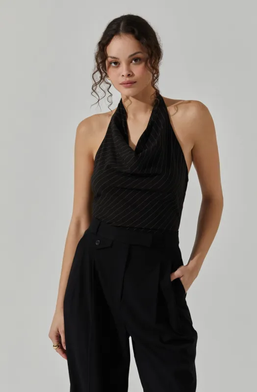 Elsha Cowl Neck Halter Top sold by Astr