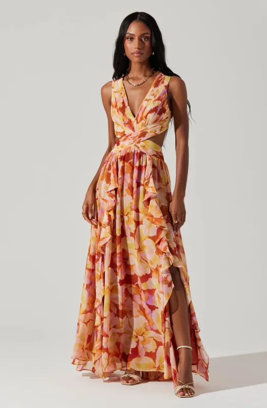 Noya Floral Maxi Dress sold by Astr