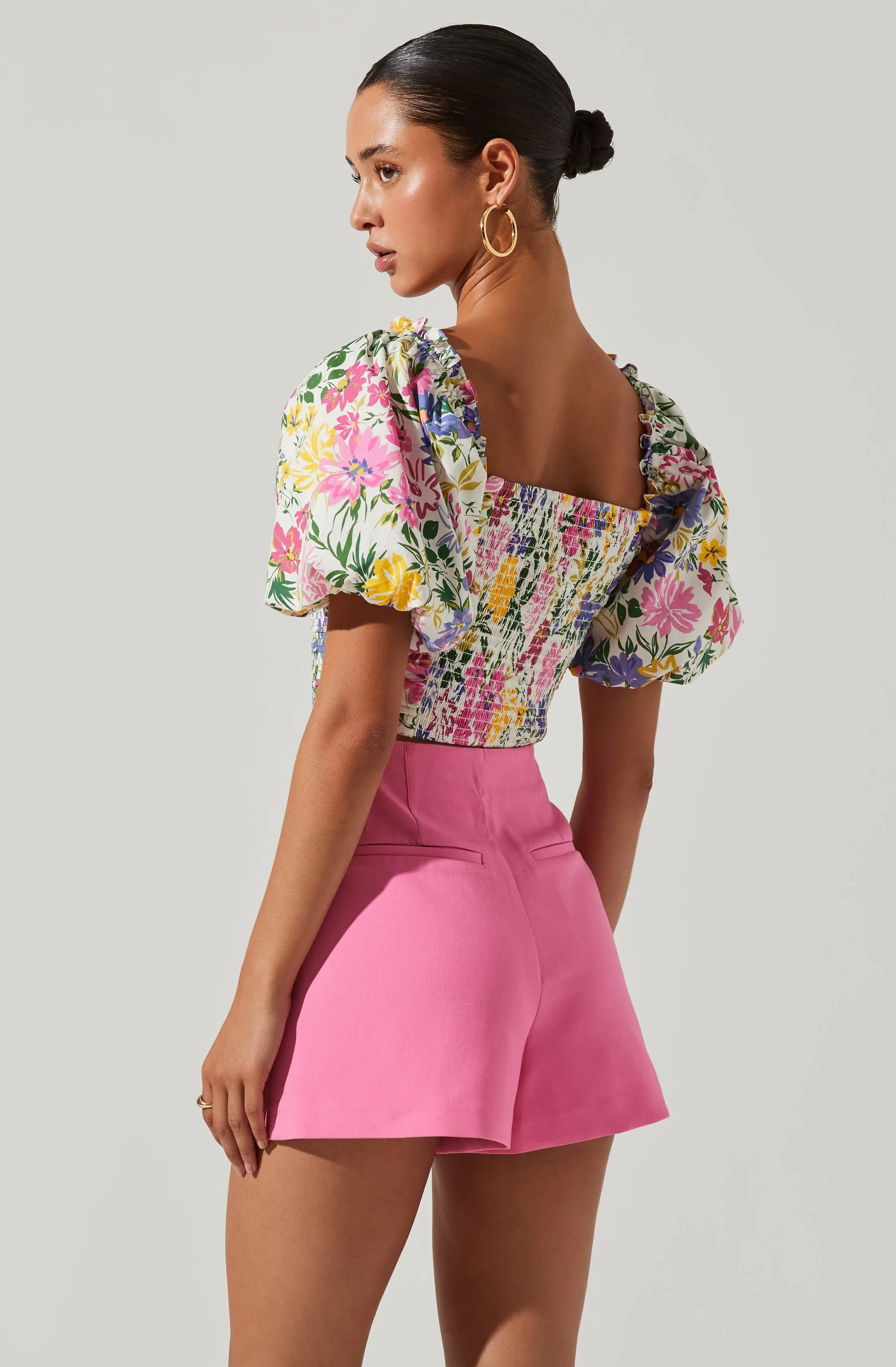 Lin Floral Puff Sleeve Top sold by Astr product image thumbnail 4