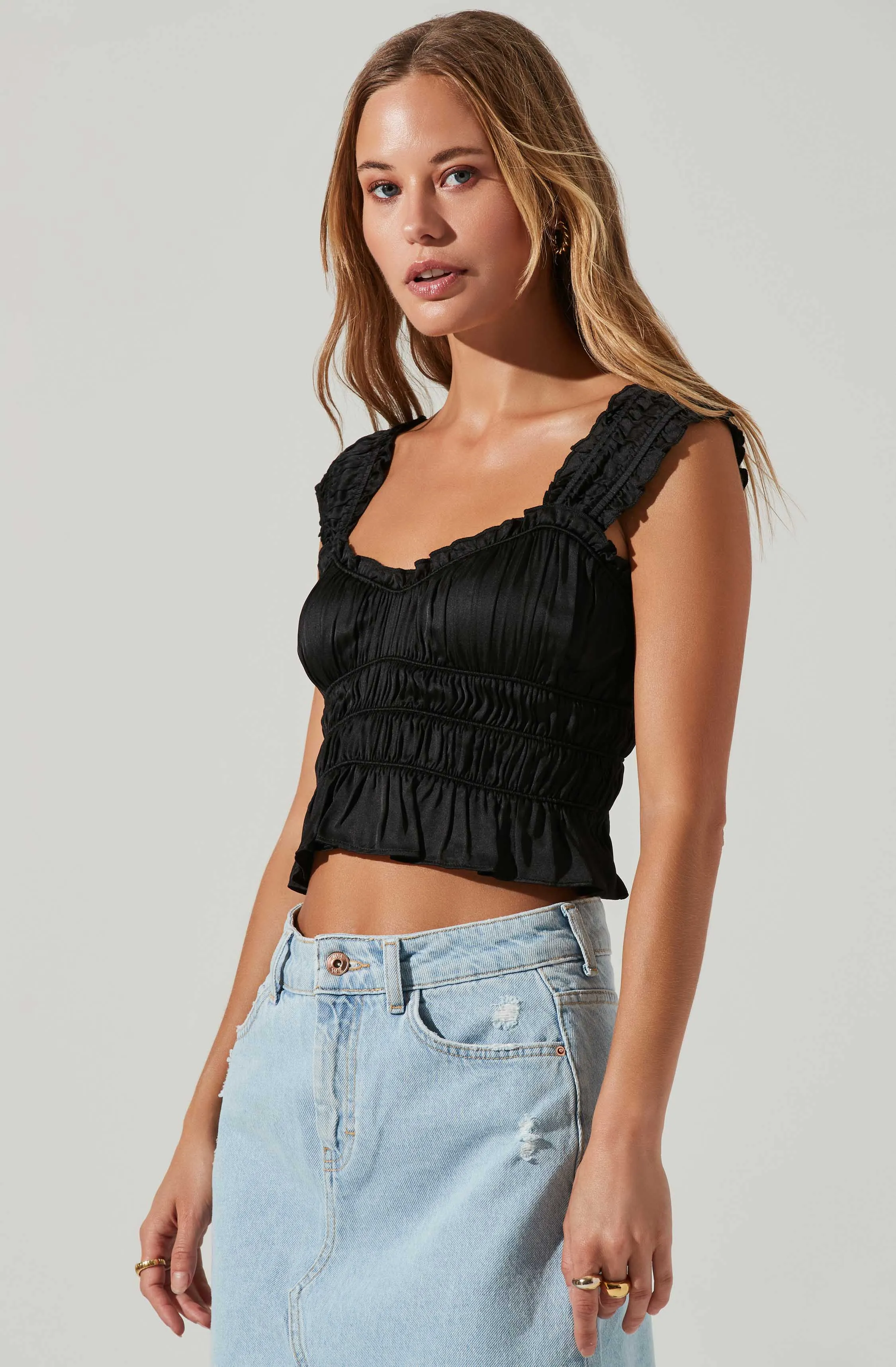 Rosita Smocked Top sold by Astr product image thumbnail 3