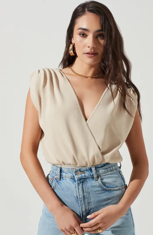 Aldrin Wrap Front Bodysuit sold by Astr