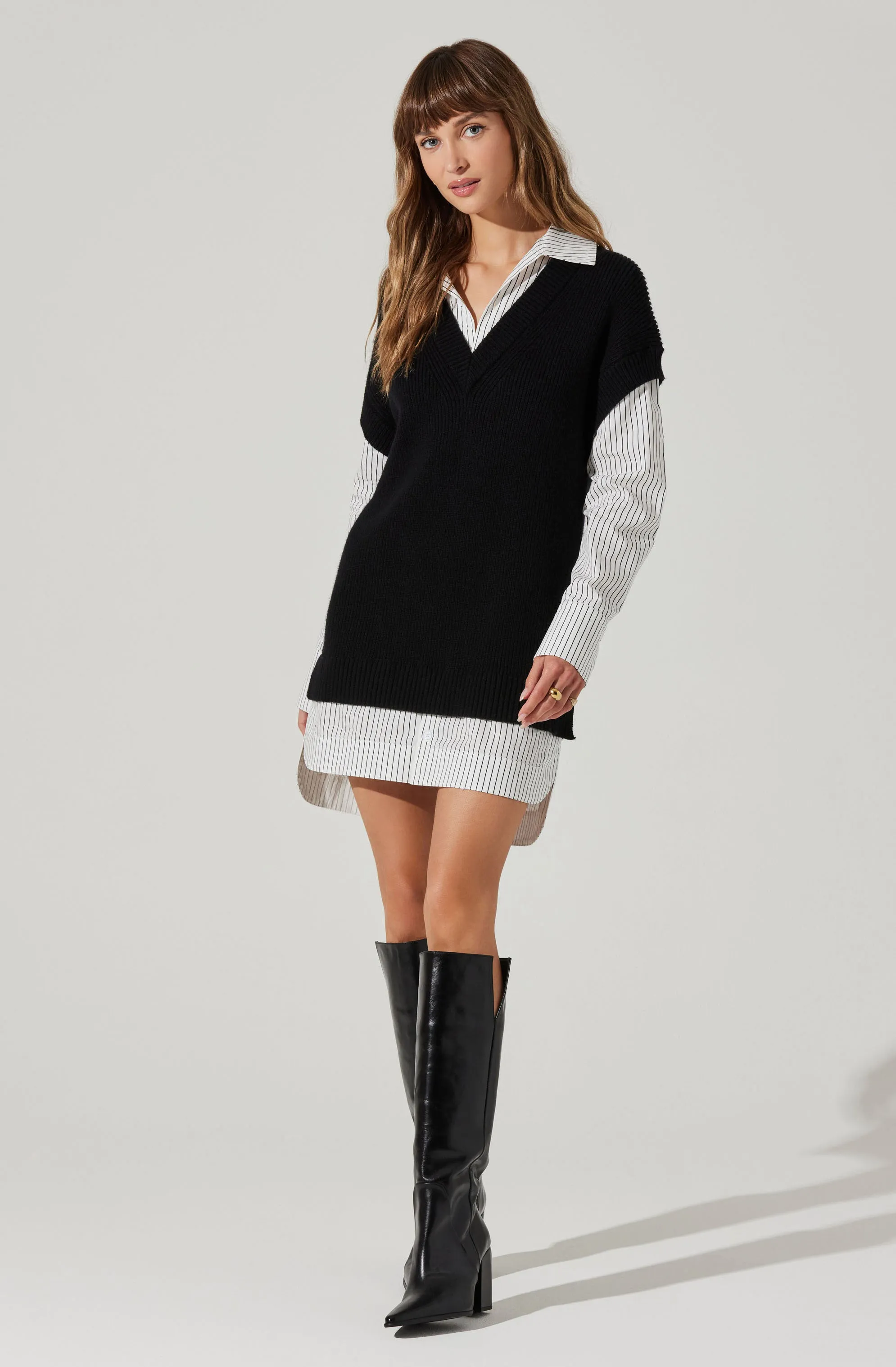 Ishilly Layered Sweater Dress sold by Astr product image thumbnail 3