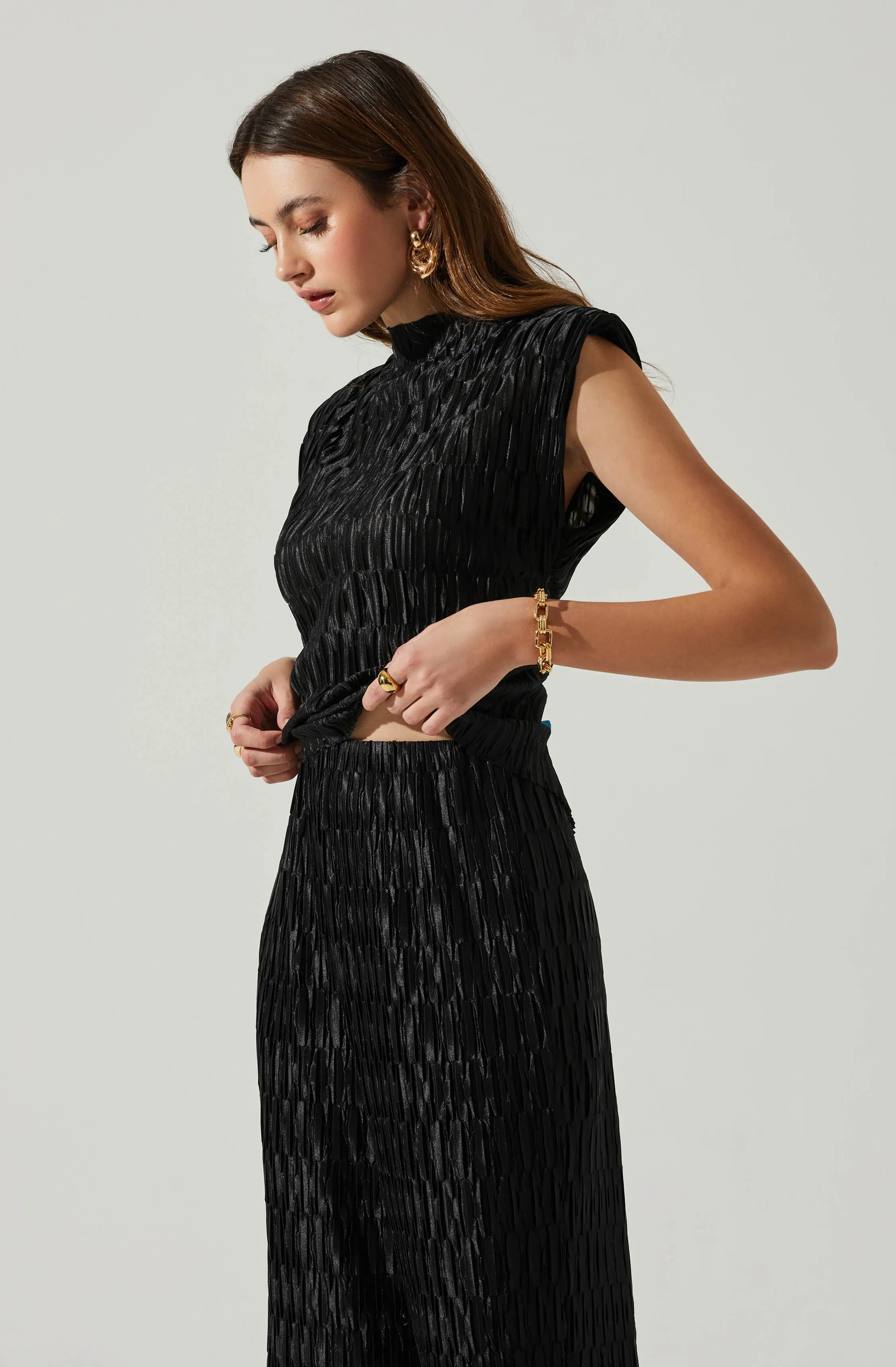 Jorja Textured Sleeveless Top sold by Astr product image thumbnail 4