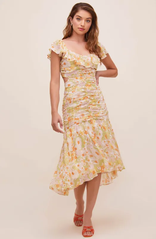 Devereaux Cutout Floral Dress sold by Astr
