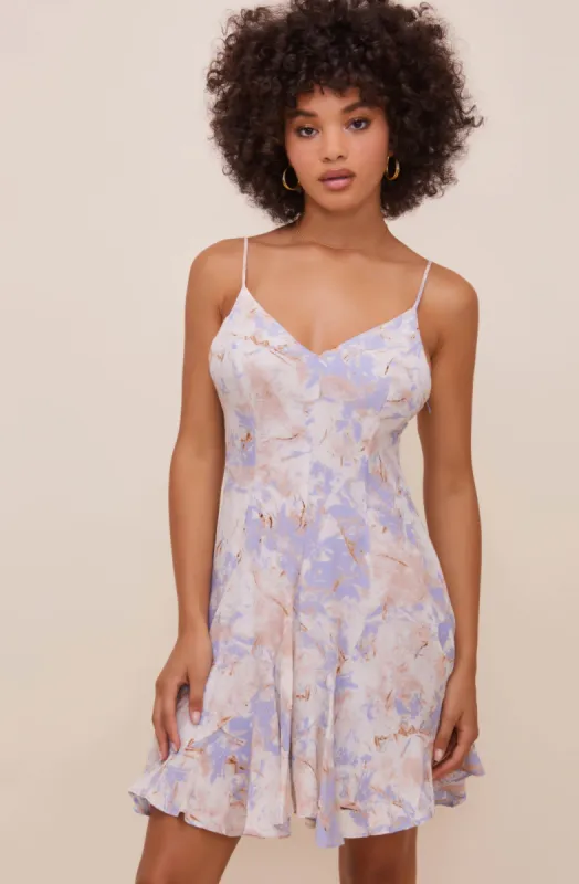 Godet Tie Dye Slip Dress sold by Astr