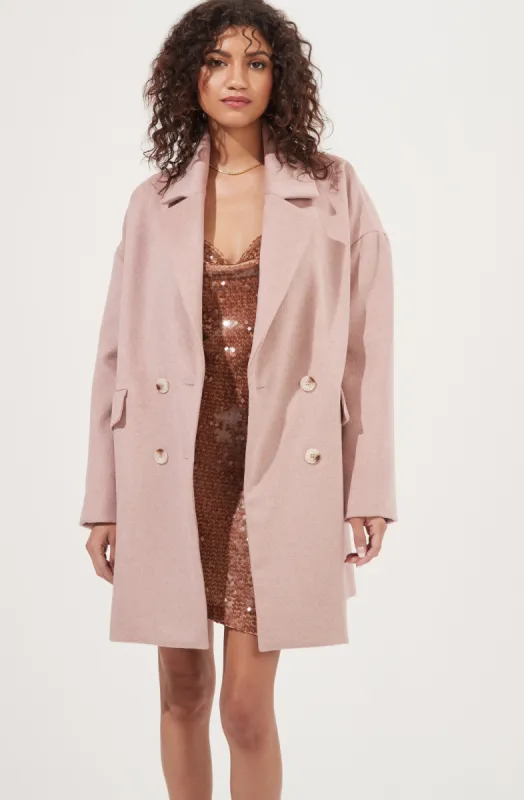 Rhea Double Breasted Coat sold by Astr