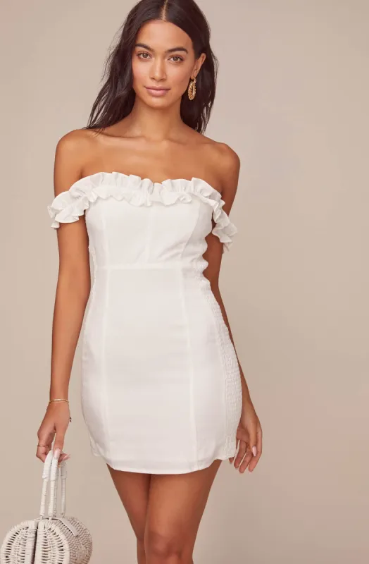 Renata Off Shoulder Dress made by Astr
