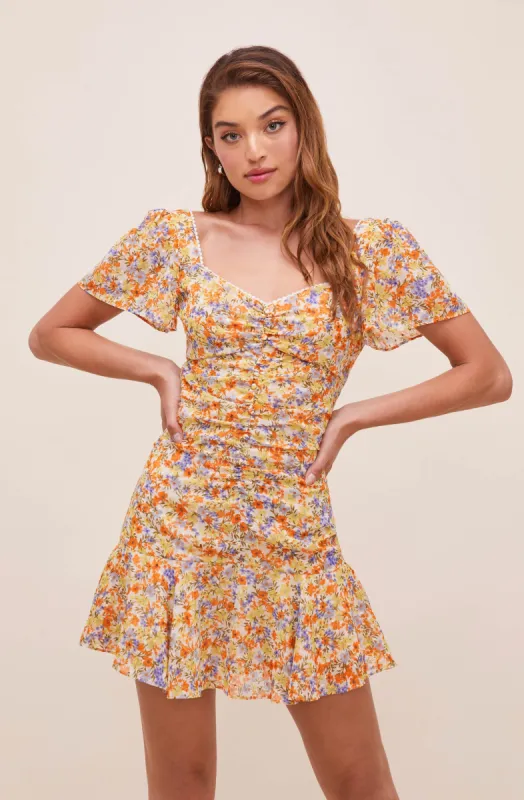 So Smitten Floral Mini Dress sold by Astr